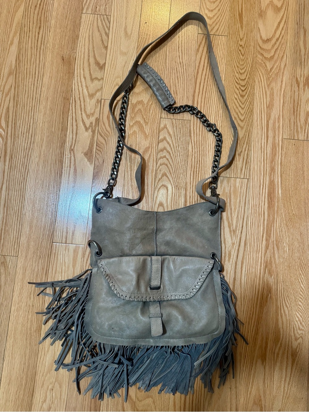 Cut N’ Paste Los Angeles Leather Fringe Crossbody Shoulder Bag